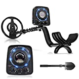 INTEY GC-1065 Detectores De Metales Ligero con Multifunción, Modos : Todo Metal y DISC - la Pantalla LED con Pala Plegable